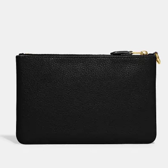 Coach Polished Pebble Leather Small Zip-Top Wristlet - Picture 7 of 10